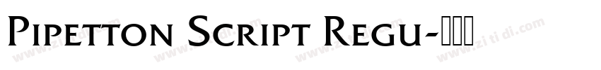 Pipetton Script Regu字体转换